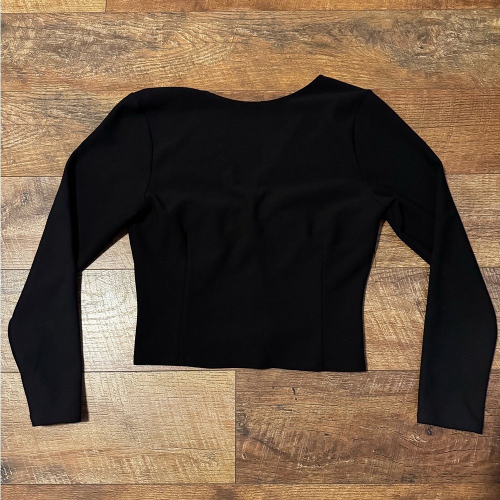 Abercrombie & Fitch Black O-Ring Fitted Blouse - Picture 5 of 5